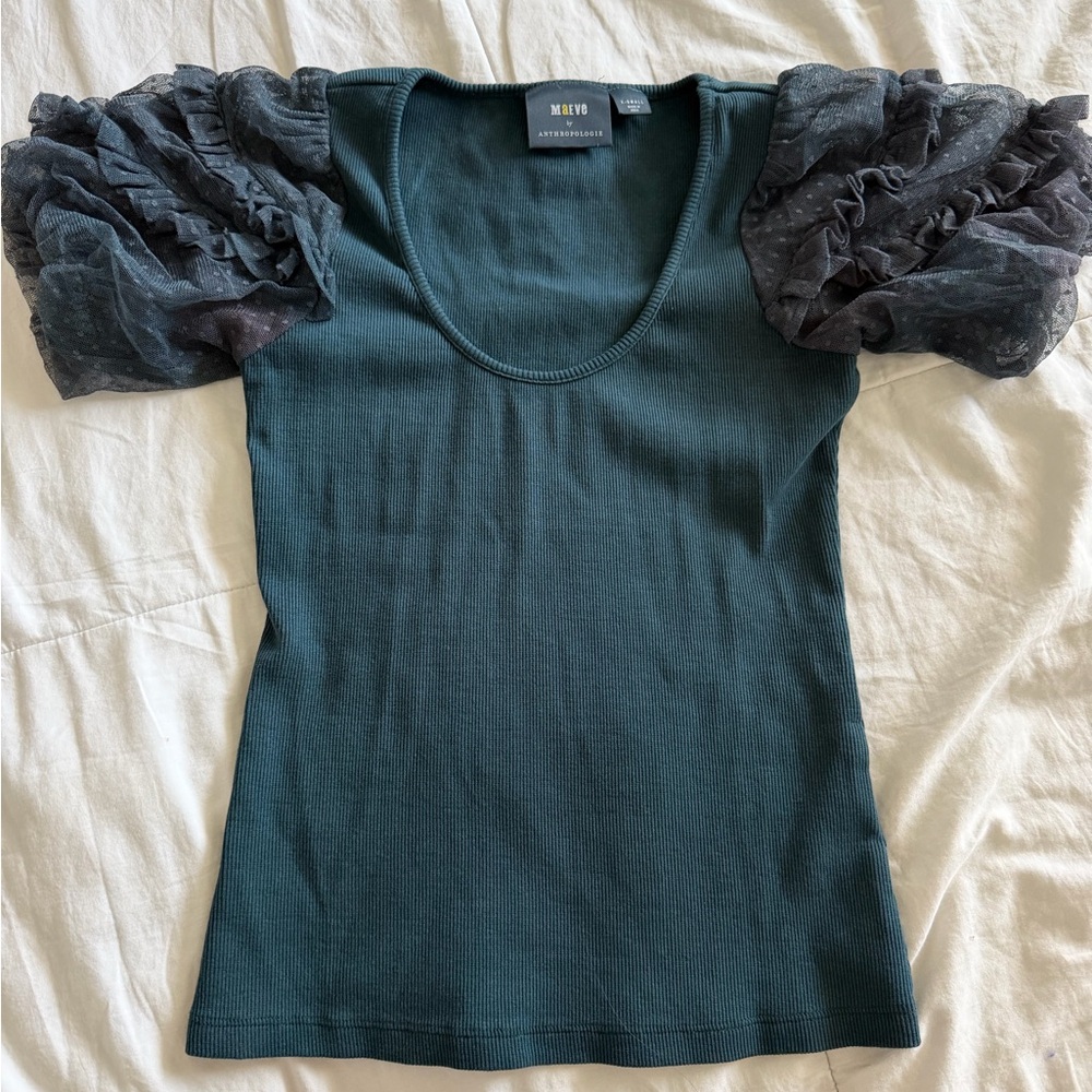 Maeve by Anthropologie ribbed knit shirt